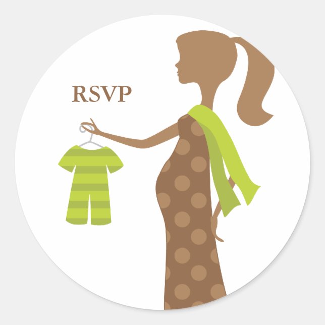 Chic Mum To Be Baby Shower Stickers (Front)