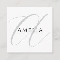 Chic Name Monogram Initial Letter Calligraphy