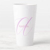 Chic Name Monogram Initial Letter Calligraphy 