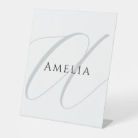 Chic Name Monogram Initial Letter Calligraphy 