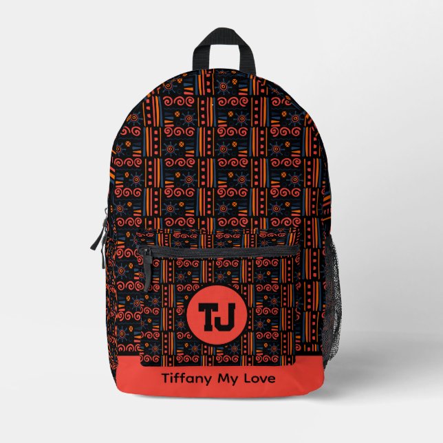Chic Name Team School Backpack (Front)