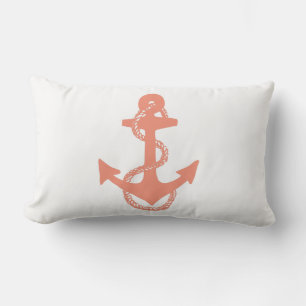chic nautical ANCHOR two-sided Lumbar Cushion