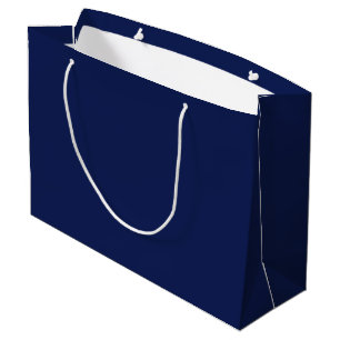 Chic Navy Blue Customized Birthday Large Gift Bag