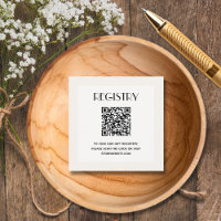 Chic Neutral Baby Shower Registry QR Code