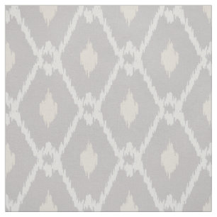 Chic neutral brown beige ikat diamond pattern fabric