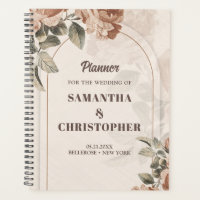Chic neutral earthy tones rusty roses fall wedding