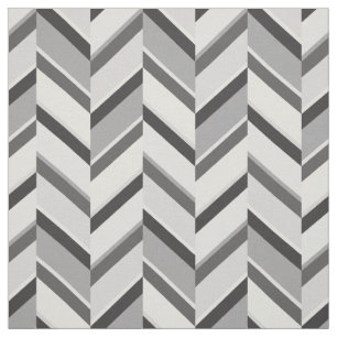 Chic neutral grey geometric zigzag pattern fabric