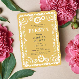 Chic Neutral Papel Picado Wedding Rehearsal Dinner Invitation