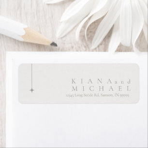 Chic Neutrals Minimalist Names Powder ID1020 Return Address Label