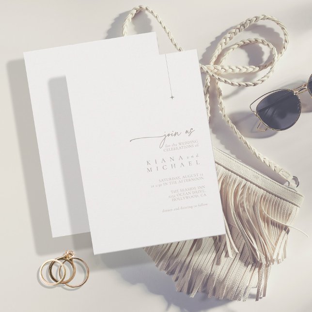 Chic Neutrals Wedding Powder ID1020 Invitation (Creator Uploaded)