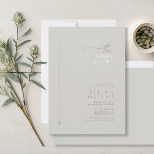 Chic Neutrals Wedding Rehearsal Pastel Grey ID1020 Invitation