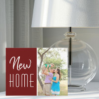 Chic New Home Family Photo Burgundy Moving