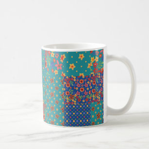Chic Nostalgic Faux Patchwork Coffee Mug