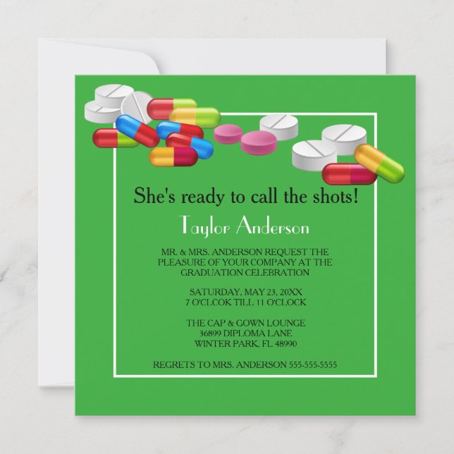 Chic Nursing School Graduation Invitation (Front)
