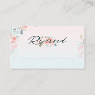 Chic Ombre French Garden Reserved Seating Wedding Place Card