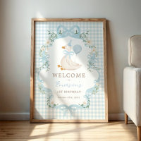 Chic One Silly Goose Blue Balloon Birthday Welcome
