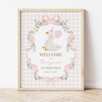 Chic One Silly Goose Pink Balloon Birthday Welcome
