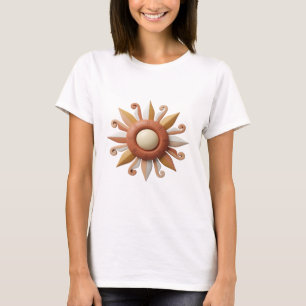 Chic Orange ABSTRACT ART Artistic Motif T-Shirt