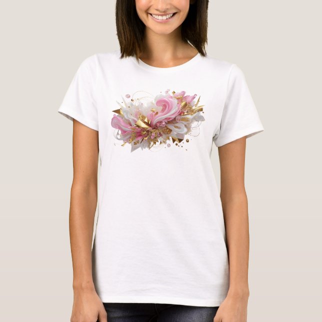 Chic Orange ABSTRACT ART Graphic Tee (Front)