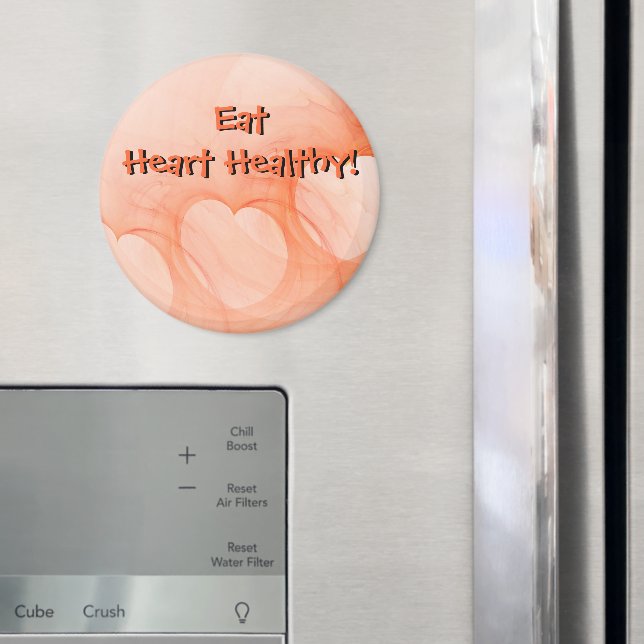 Chic Orange Abstract Hearts Magnet (In Situ (Fridge))