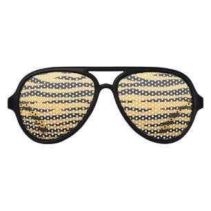 Chic orange and black tiger print aviator sunglasses