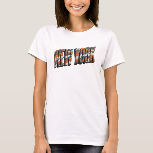 Chic Orange NEW YORK Graphic Tee (Front)