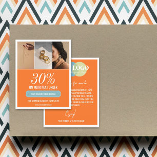 Chic Orange Product Photos Discount Order Insert Flyer