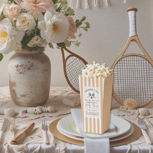 Chic Orange Stripes Tennis Thank You Baby Shower Favour Box
