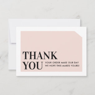 CHIC ORDER INSERT business thank you blush pink