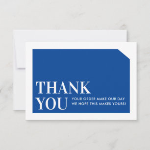 CHIC ORDER INSERT business thank you royal blue