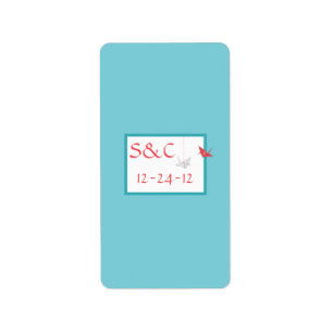 Chic Origami Birds Wedding Small Candy Wrapper Label