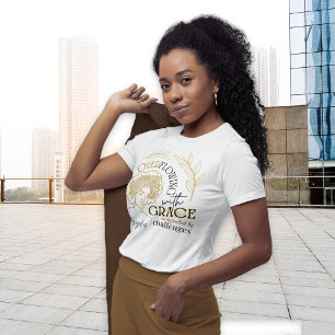 Chic Overflowing with Grace Blooming Afro Hair T-Shirt