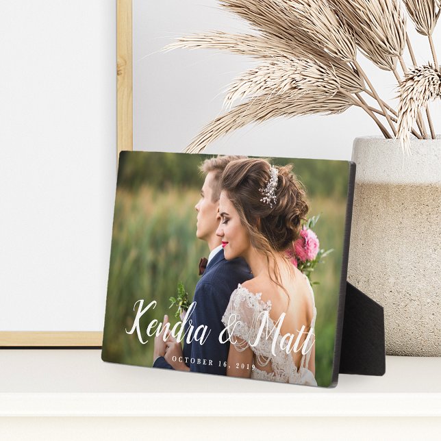 Chic Overlay | Personalised Wedding Photo Plaque (Creator Uploaded)