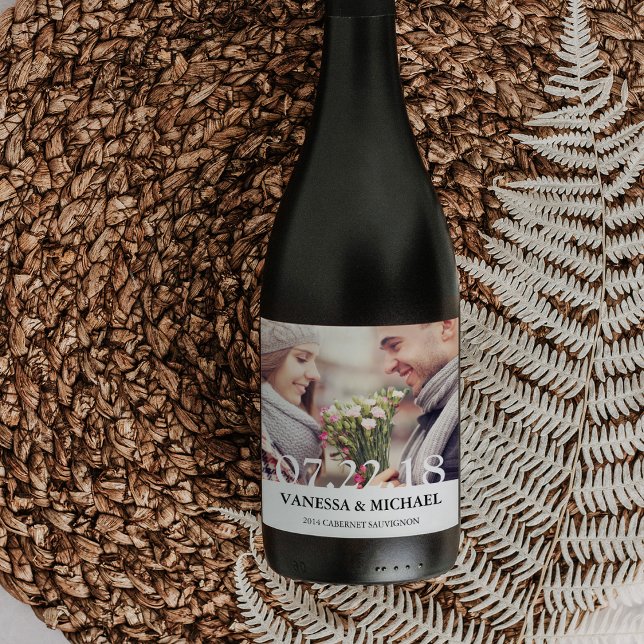 Chic Overlay | Wedding Favour Photo Wine Labels (Creator Uploaded)