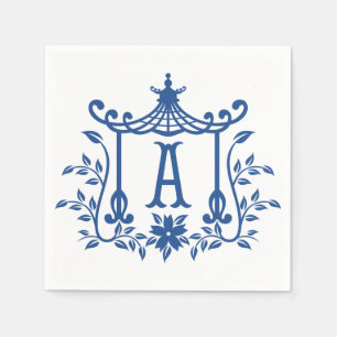 Chic Pagoda Monogram A Napkin