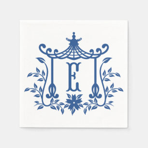 Chic Pagoda Monogram E Napkins