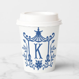 Chic Pagoda Monogram K Paper Cups