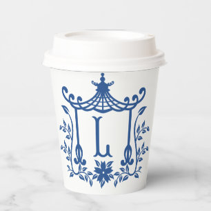 Chic Pagoda Monogram L Paper Cups