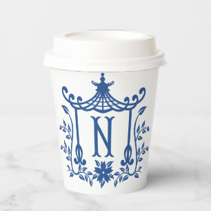 Chic Pagoda Monogram N Paper Cups
