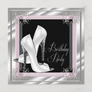 Chic Pale Pink Birthday Party Invitation