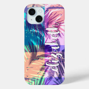 Chic Palm Tree Collage iPhone 15 Case