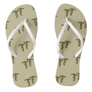 Chic Palm Trees - Brown Thongs