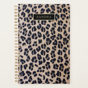 Chic panther pattern and name planner