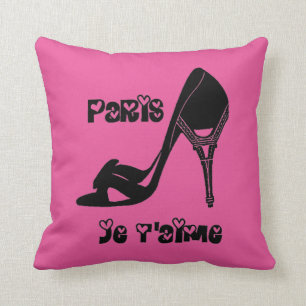 Chic Paris, je t'aime Eiffel Tower High Heel Cushion