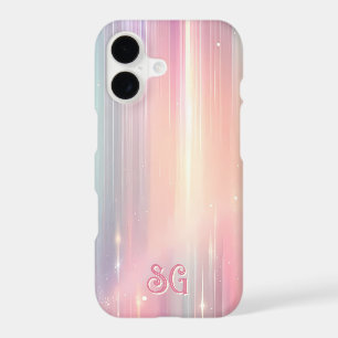 Chic Pastel Aurora Sparkle Custom Monogram