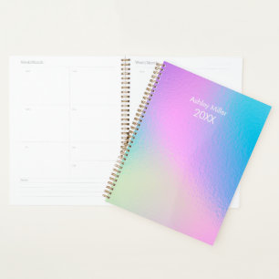 Chic Pastel Holographic Customize Planner