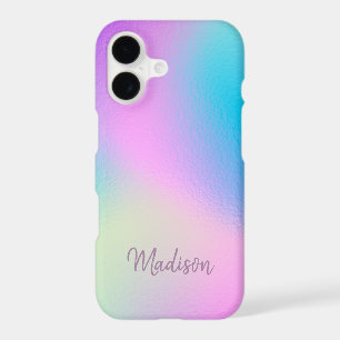 Chic Pastel Holographic Personalized Name