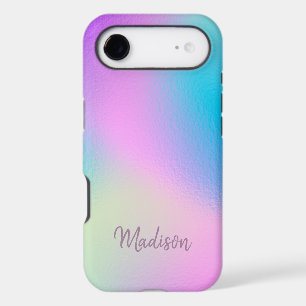 Chic Pastel Holographic Personalized Name