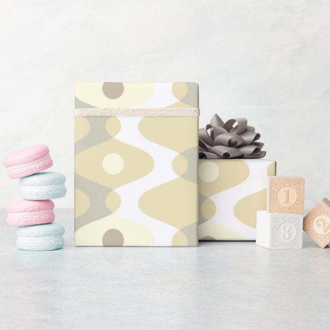 Chic Pastel Mid Century Pattern Wrapping Paper (Baby Shower)