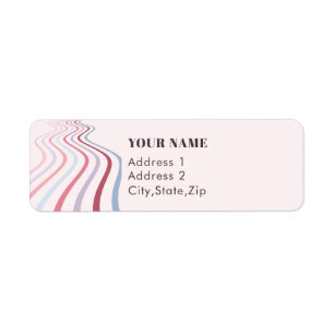 Chic Pastel Peony Pink Coquette Custom Name Return Address Label